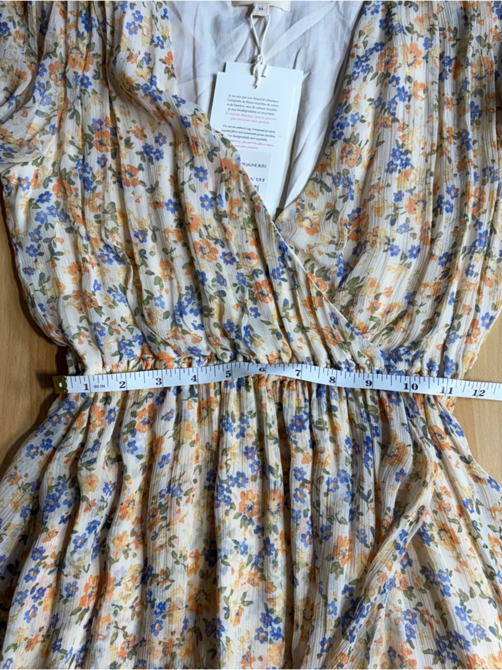 Sezane NWT Barbara Faux Wrap Dress in Garden Floral - Picture 11 of 12